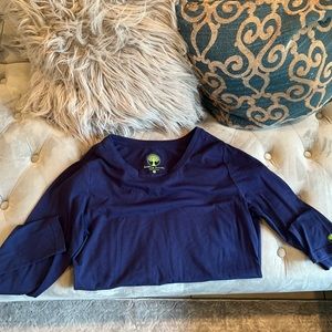 Healing Hands long sleeve under scrub top in Navy Blue